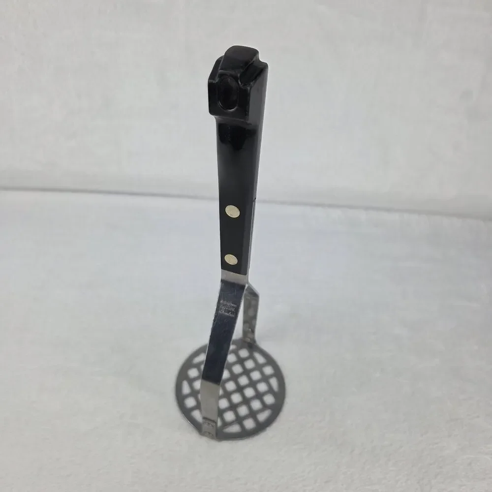 Vintage Maid Of Honor Stainless‎ Steel Potato Masher Black Handle 9.5”